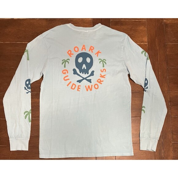 Men’s Roark Size L Guide Works Light Blue Long Sleeve T Shirt NWOT Skull Island - Picture 2 of 3